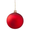 * Tree Baubles And Set Offers|Glass Bauble Matte Red, 8 Cm