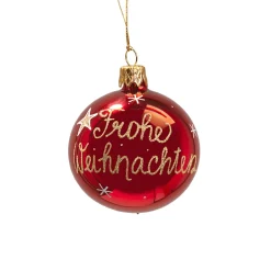 * Tree Baubles And Set Offers|Glass Bauble "Merry Christmas", 6 Cm