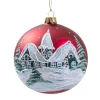 * Tree Baubles And Set Offers|Glass Bauble Red Matt Winter Village, 10 Cm