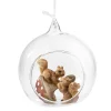 * Resin Tree Decorations|Glass Bauble Squirrels With Mushroom
