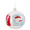 * Tree Baubles And Set Offers|Glass Bauble White "Winter Fun", 7 Cm