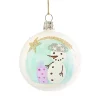 * Tree Baubles And Set Offers|Glass Bauble With Snowman And Shooting Star, 7Cm