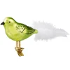 Poesie in Glas Glass Tree Decorations|Glass Bird Green