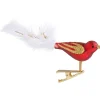 Poesie in Glas Glass Tree Decorations|Glass Bird, Red