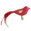 Poesie in Glas Glass Tree Decorations|Glass Bird, Red-Copper