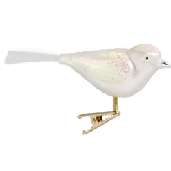 Poesie in Glas Glass Tree Decorations|Glass Bird, White