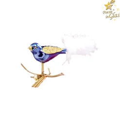 Poesie in Glas Glass Tree Decorations|Glassbird Purple/Gold
