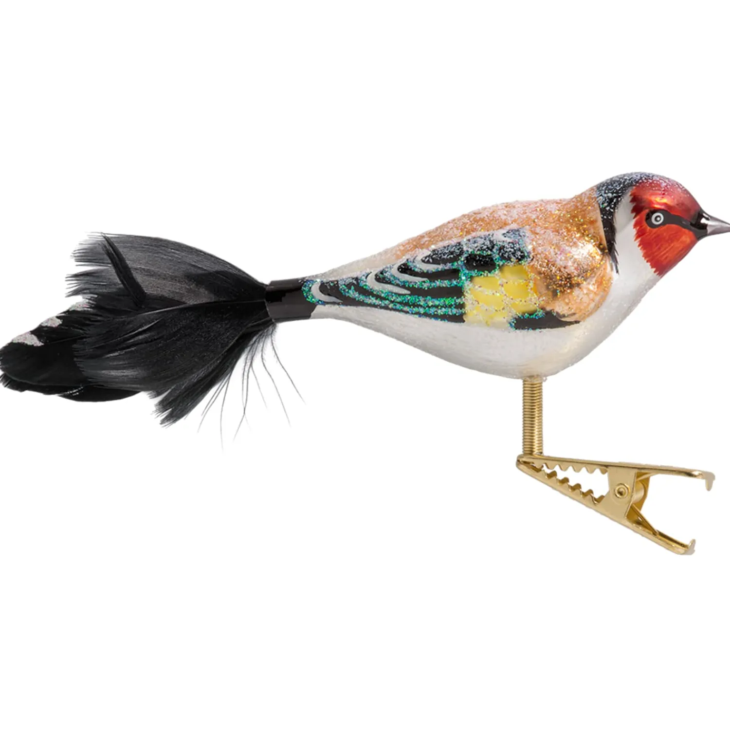 Poesie in Glas Glass Tree Decorations|Goldfinch On Clip