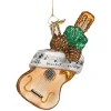 Poesie in Glas Glass Tree Decorations|Guitar With Music Sheet, Special Edition "Silent Night"