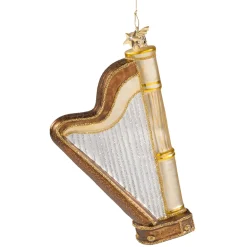 Poesie in Glas Glass Tree Decorations|Harp