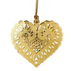 * Brass Tree Decorations|Heart, Gold (Small)