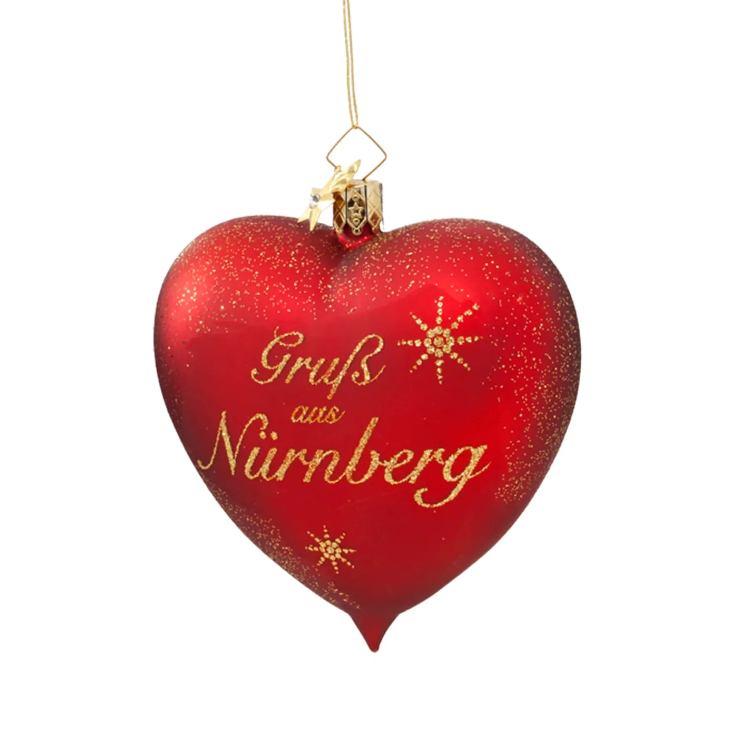 Poesie in Glas Bavaria Souvenirs|Heart "Grus Aus Nurnberg"