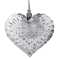 * Brass Tree Decorations|Heart, Silver