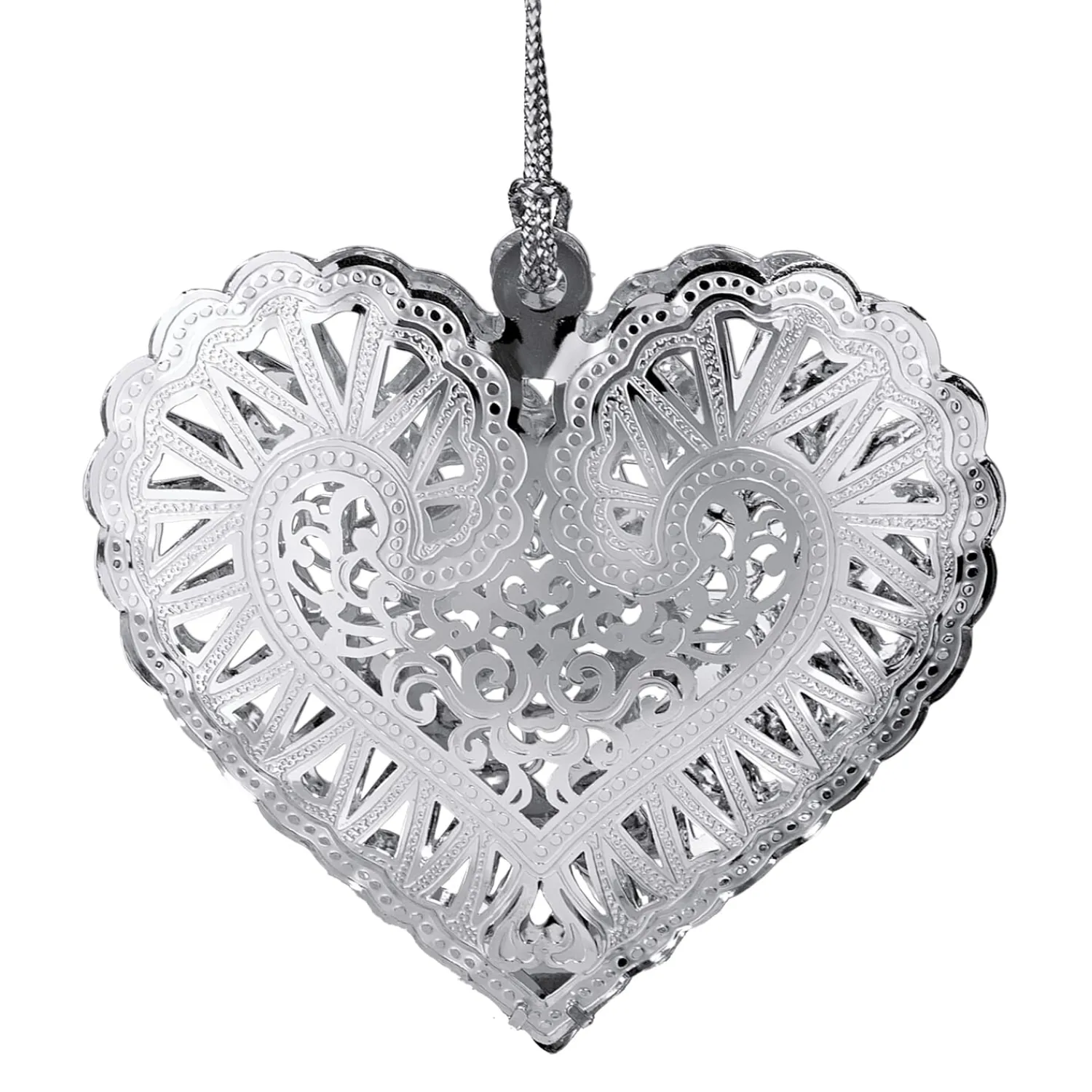 * Brass Tree Decorations|Heart, Silver