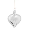 * Tree Baubles And Set Offers|Heart Silver With Glitter Decor