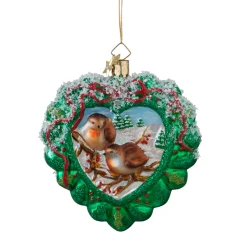 Poesie in Glas Glass Tree Decorations|Heart Wreath