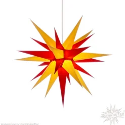 Herrnhuter Sterne Stars|Herrnhuter Paper Star, Red/Yellow, 27.6Inch