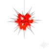 Herrnhuter Sterne Stars|Herrnhuter Paper Star, Red/White, 23.6Inch