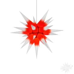 Herrnhuter Sterne Stars|Herrnhuter Paper Star, Red/White, 23.6Inch