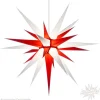 Herrnhuter Sterne Stars|Herrnhuter Paper Star, White/Red, 31.5Inch