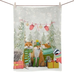 * Table Decorations|Holiday - Santa Claws Tea Towel