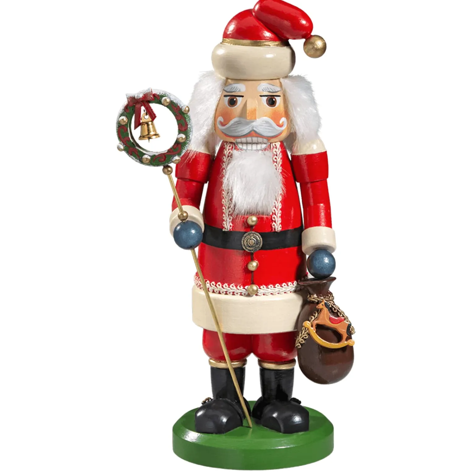 * Nutcrackers|Holzknackl "Santa Claus With Wreath", 9.8 Inch