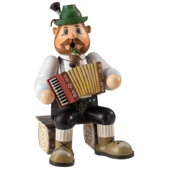 * Bavaria Souvenirs|Holzknoddl "Bavarian Musican", Incense Smoker