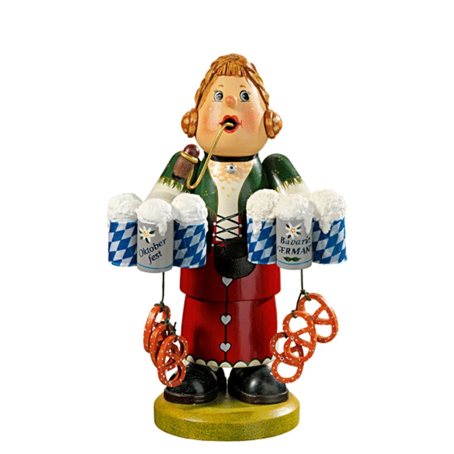 * Bavaria Souvenirs|Holzknoddl "Bavarian Waitress", Incense Smoker