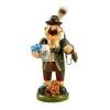 * Bavaria Souvenirs|Holzknoddl "Bavarian With Dog", Incense Smoker