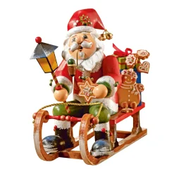 * Incense Smokers|Holzknoddl "Santa On Sleigh", Incense Smoker