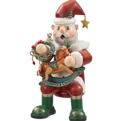 * Incense Smokers|Holzknoddl "Santa With Rocking Horse", Incense Smoker