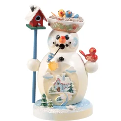 * Incense Smokers|Holzknoddl Snowman "Chirping Of The Birds", Incense Smoker