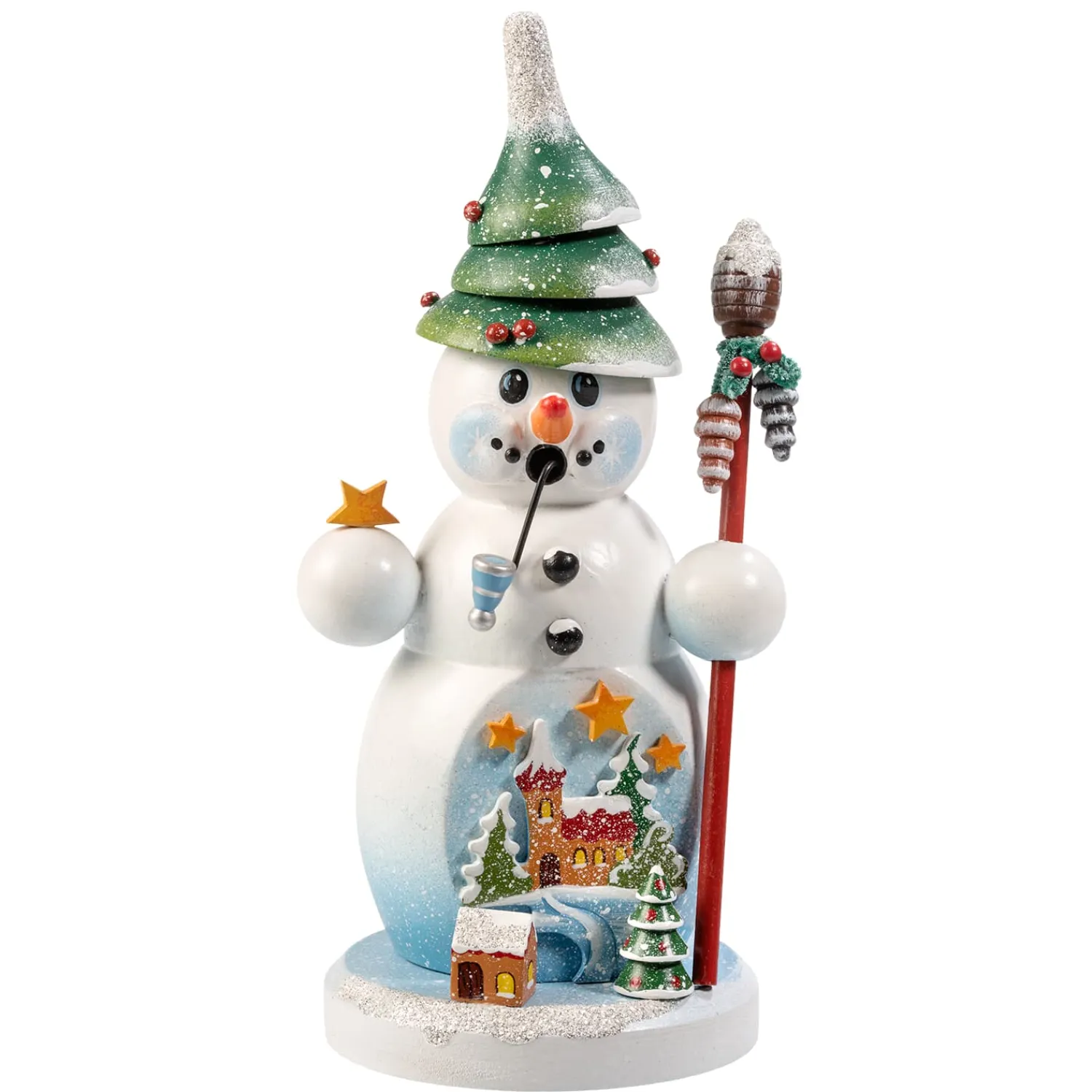 * Incense Smokers|Holzknoddl Snowman "Oh Christmas Tree", Incense Smoker