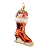 Poesie in Glas Glass Tree Decorations|Ice Skate, Red
