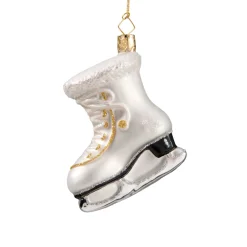 Poesie in Glas Glass Tree Decorations|Ice Skate, White