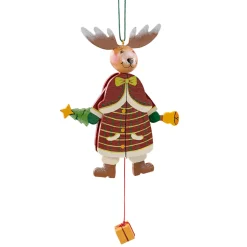 * Wood Tree Decorations|Jumping Jack Christmas Moose