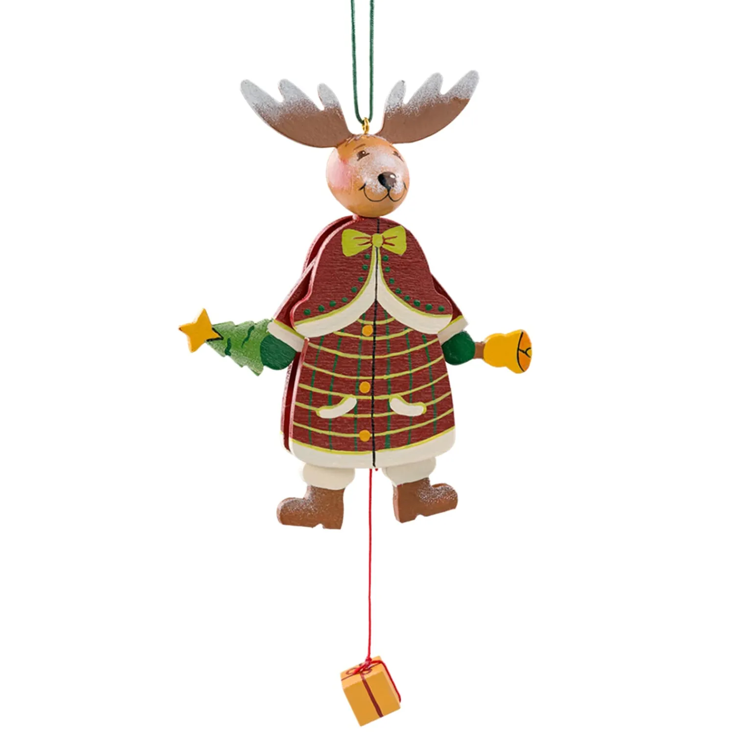 * Wood Tree Decorations|Jumping Jack Christmas Moose
