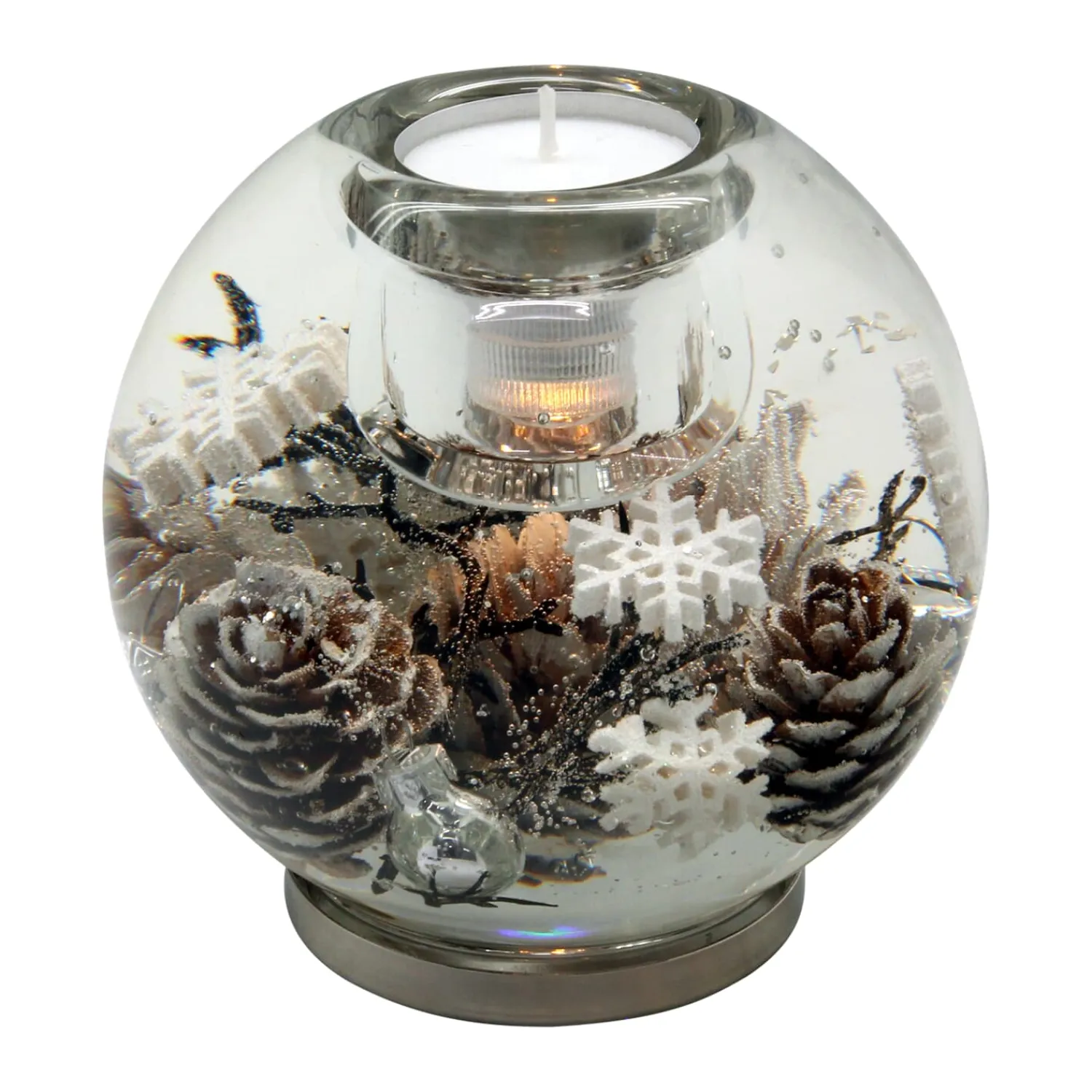 * Candle- & Tealight Holders|Led Dreamlight "Winter Story" - Candle Holder Mercur Maxi