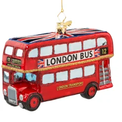 Poesie in Glas Glass Tree Decorations|London Bus