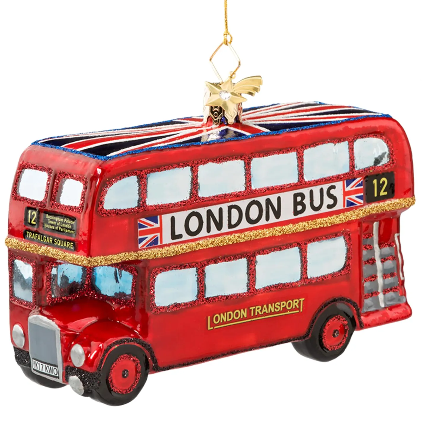 Poesie in Glas Glass Tree Decorations|London Bus