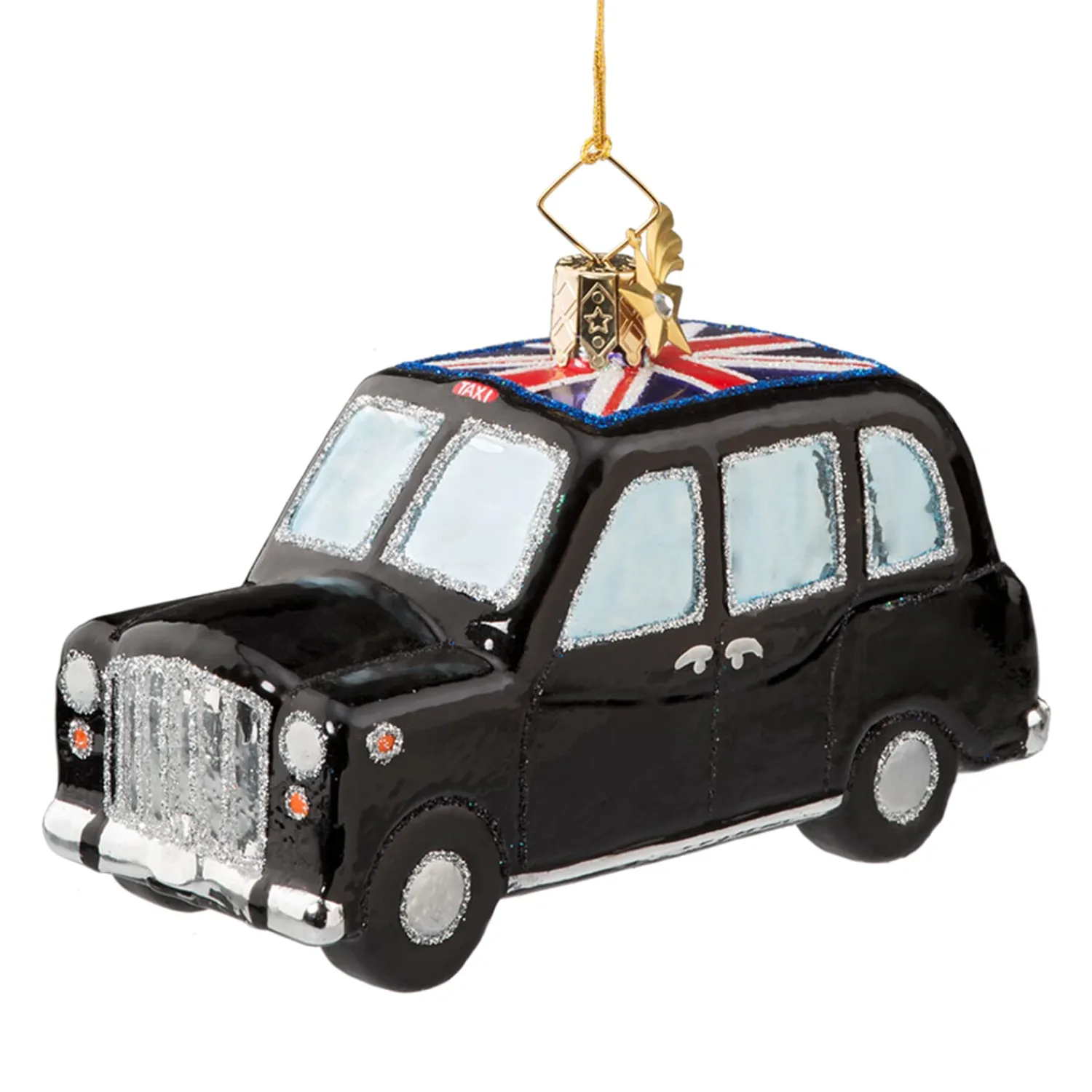 Poesie in Glas Glass Tree Decorations|London Taxi