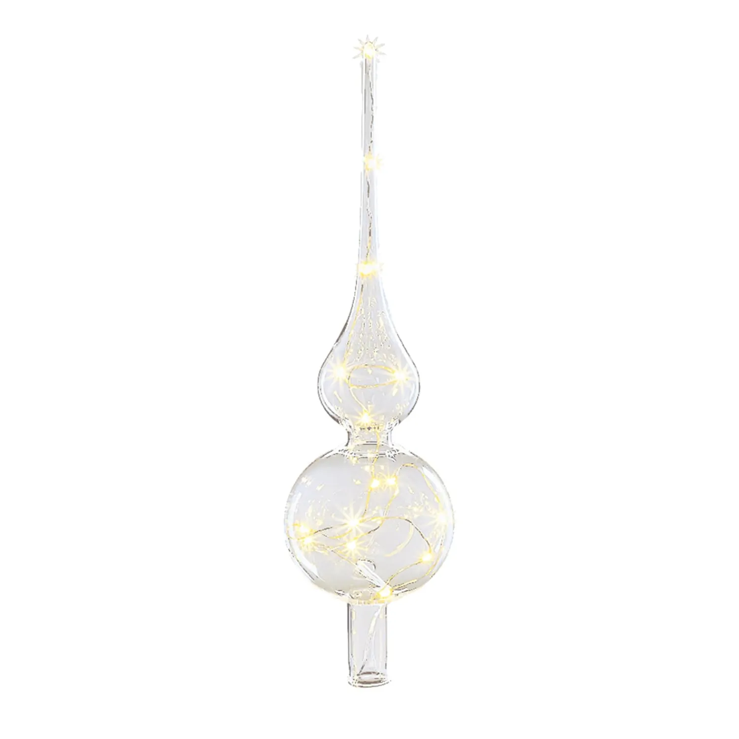 Krinner Tree Topper|Lumix Led Double Ball Tree Topper, Clear