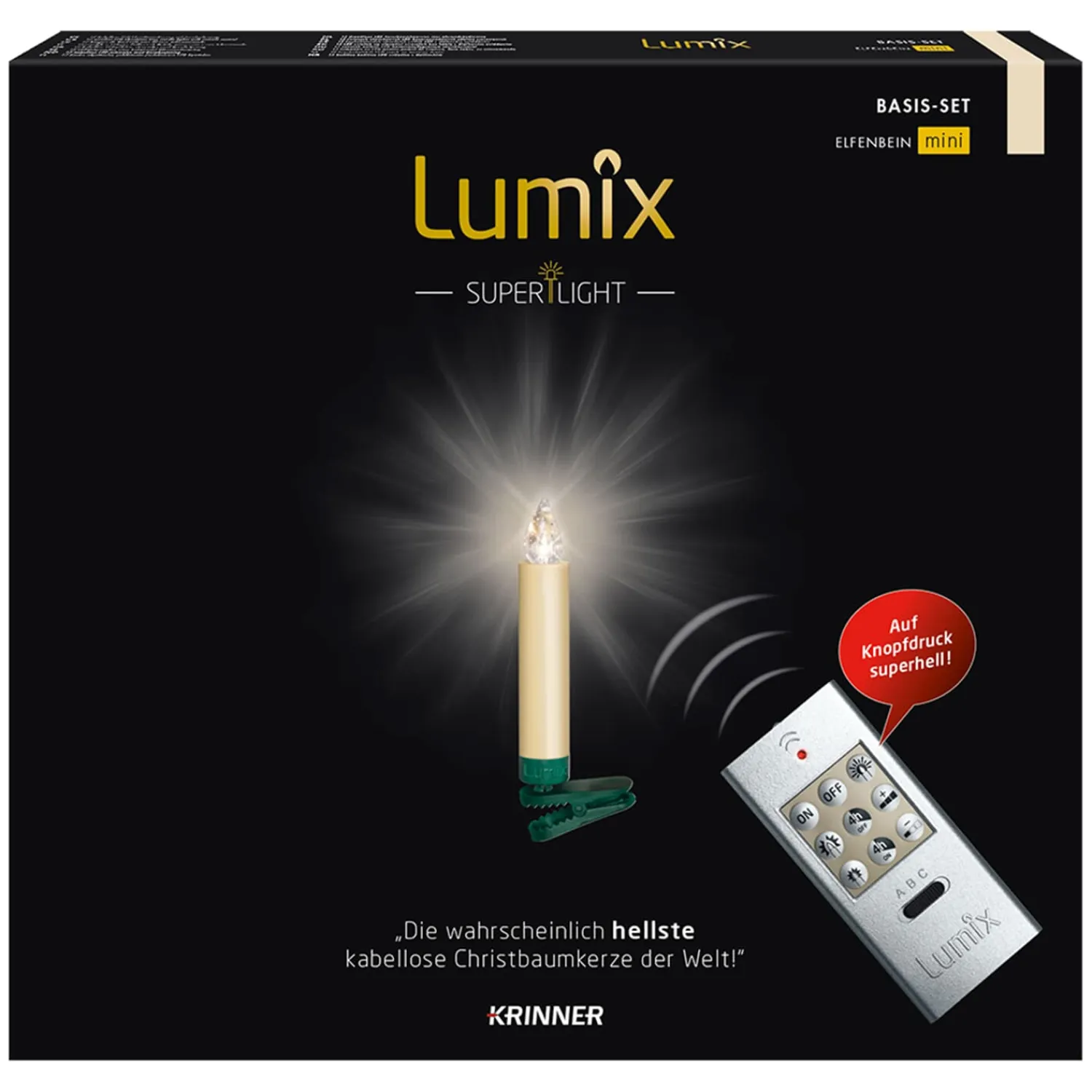 Krinner Indoor Lights|Lumix Superlight Mini 12 Candles Basic Set In Ivory