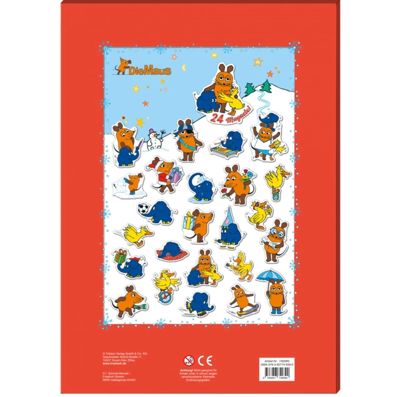 Trötsch Verlag The Mouse|Magnet Advent Calendar "The Mouse"