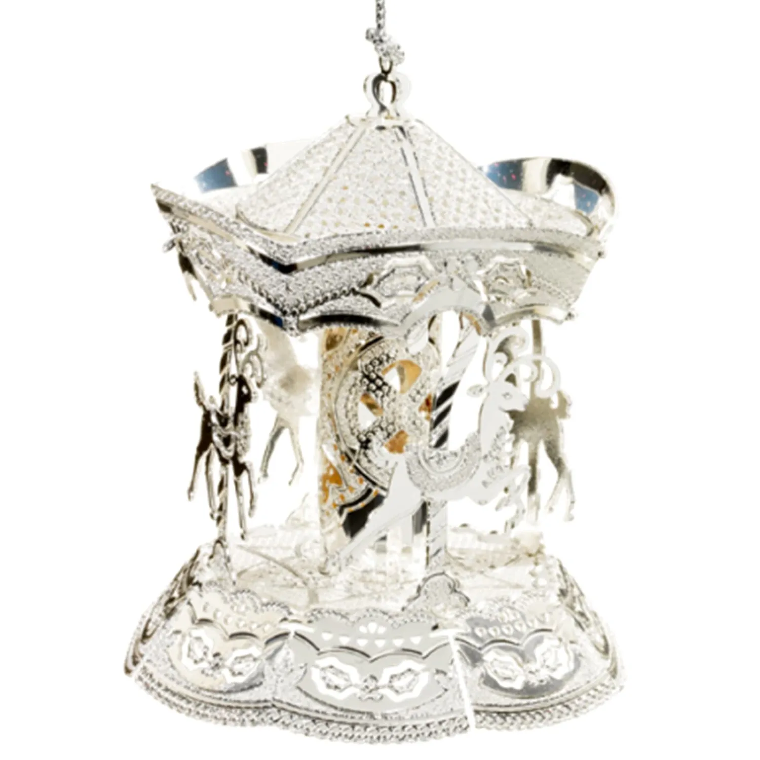 * Brass Tree Decorations|Merry-Go-Round, Silver-Plated