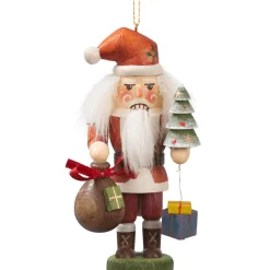 * Wood Tree Decorations|Miniknackl "Santa", 4Inch