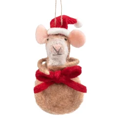 * Felt Tree Decorations|Mouse In A Sack Made Of Felt
