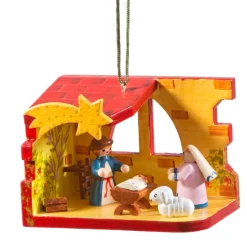 * Wood Tree Decorations|Nativity