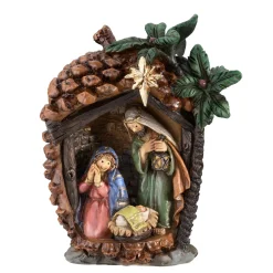 * Nativity Scenes|Nativity Scene In Pine Cone