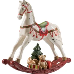 * Decorative Figurines|Nostalgic Rocking Horse, White